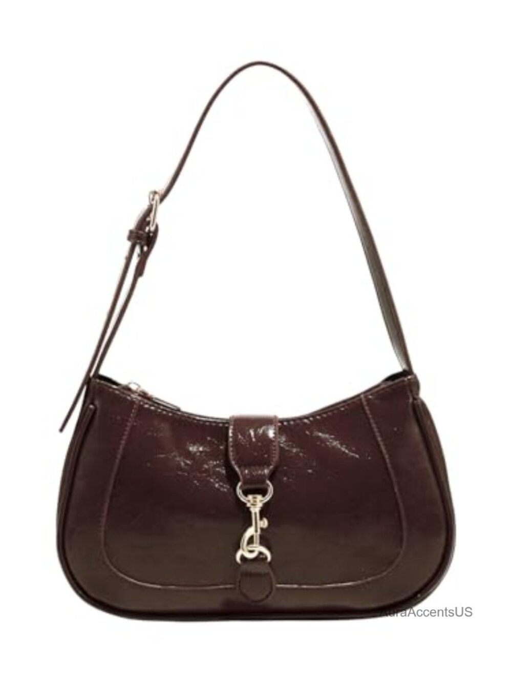 Vintage PU Leather Shoulder Bag Womens Adjustable Strap Hobo Purse